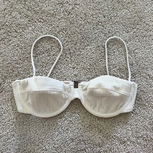 Wanderlust Sun Sand Rinse Repeat Belle Bikini Top White Size S
